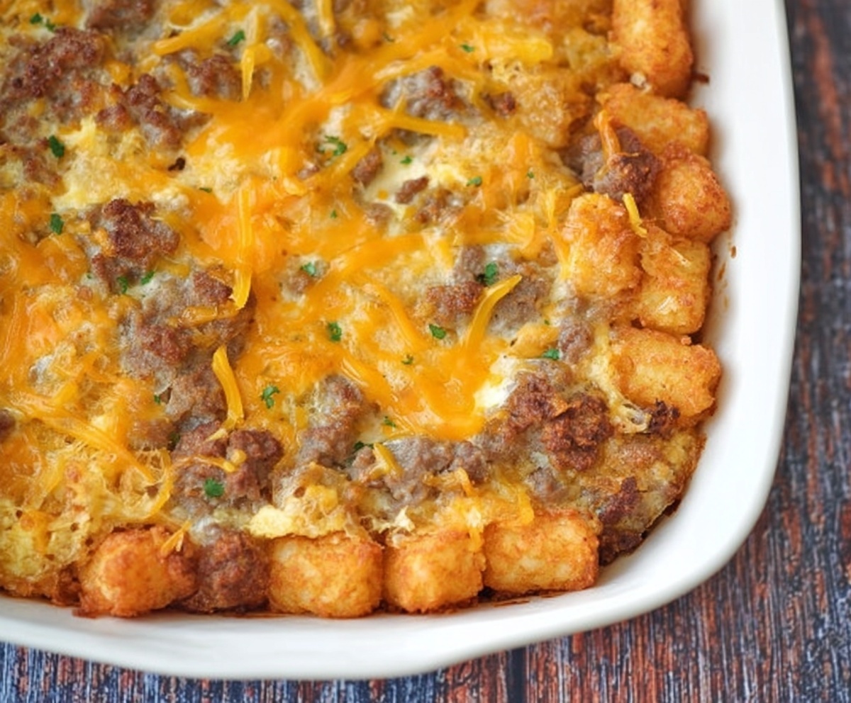 Tater Tot Sausage Breakfast Casserole