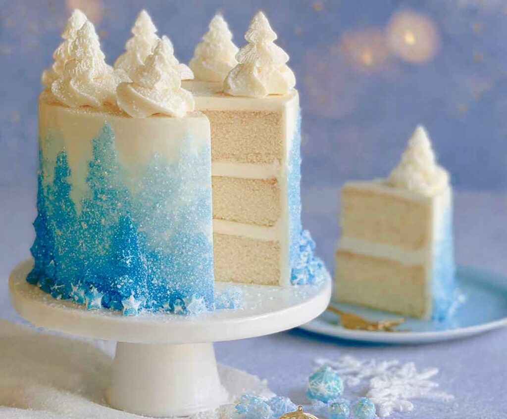  Winter Wonderland White Chocolate Cake