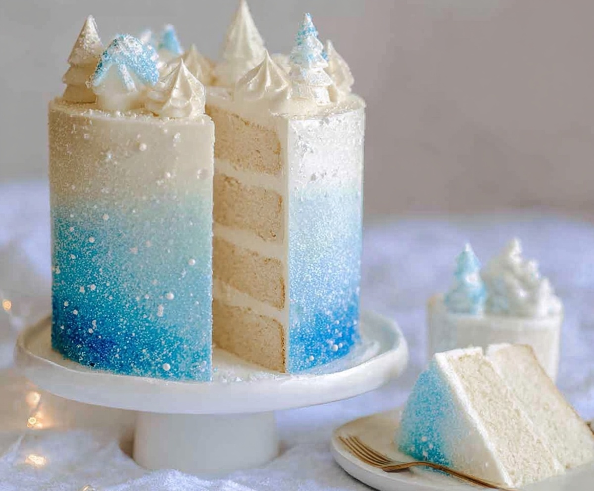 Winter Wonderland White Chocolate Cake