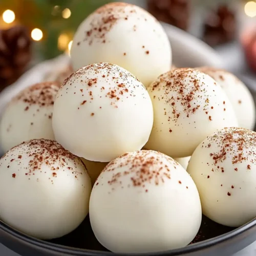 Sweet Eggnog Truffles