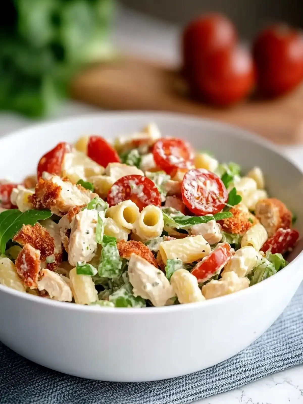 Tasty Chicken Ranch BLT Pasta Salad