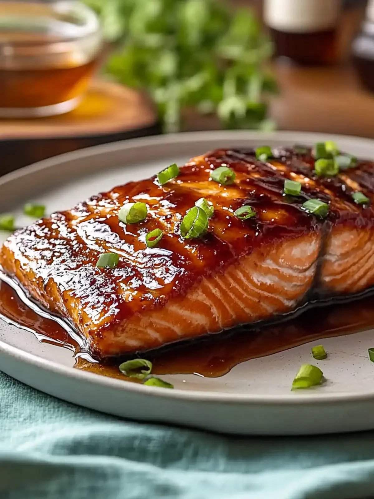 Baked Bourbon Glazed Salmon