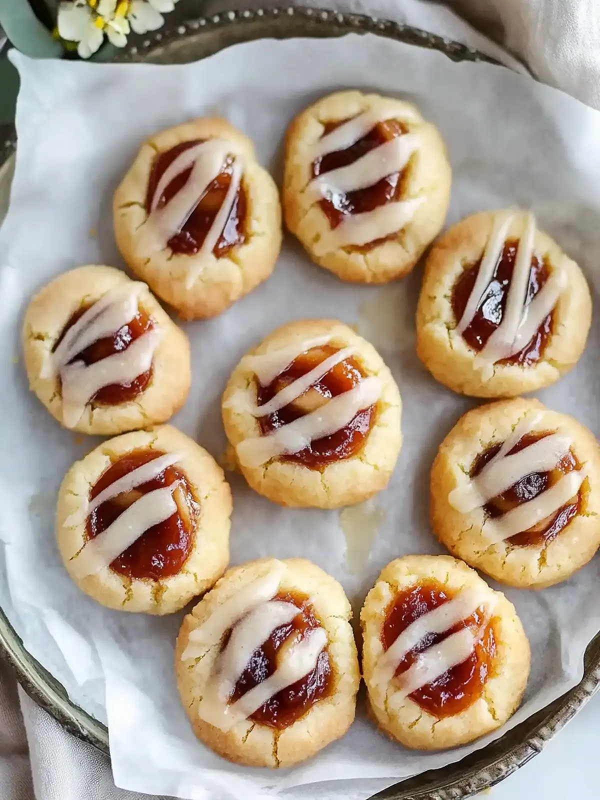 Homemade Apple Butter Thumbprint Cookies