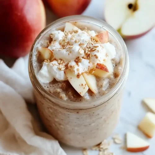 Gluten-Free High Protein Apple Pie Overnight Oats