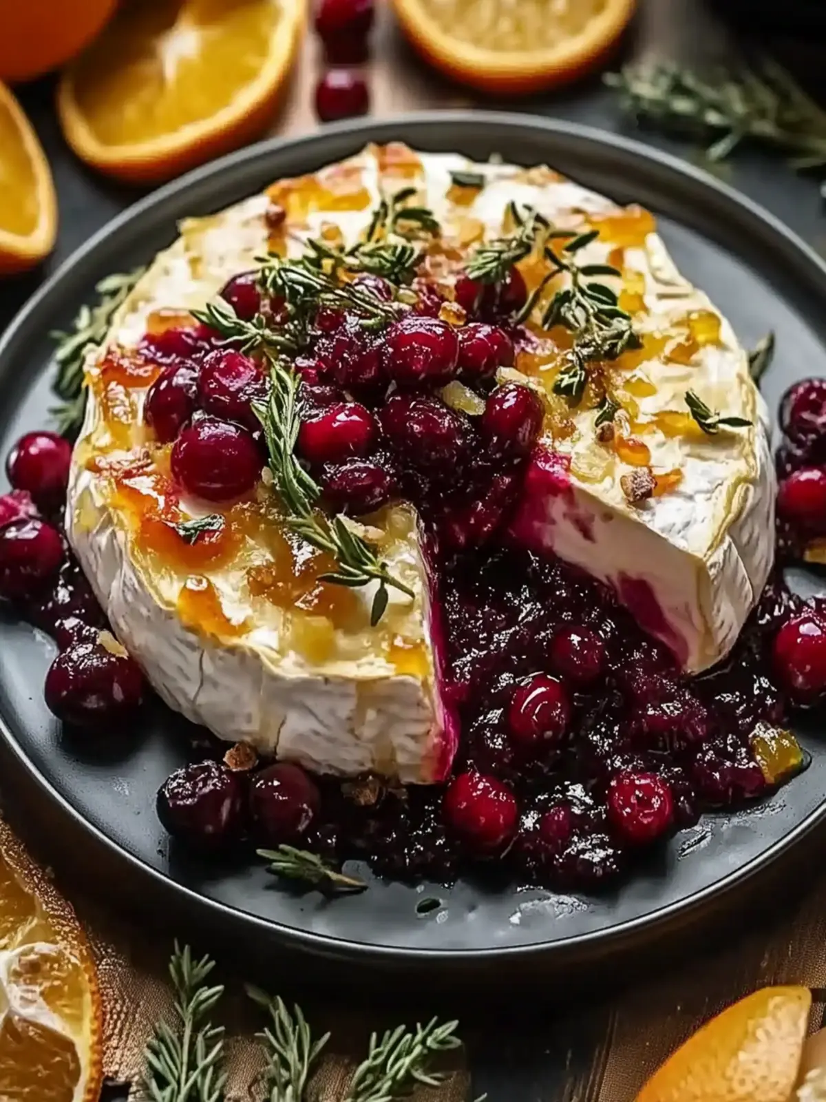 Cranberry Orange Baked Brie
