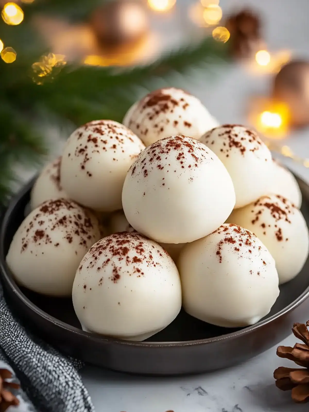 Sweet Eggnog Truffles