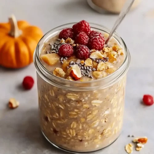 Creamy High Protein Pumpkin Overnight Oats