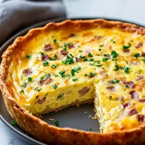 Cheesy Crustless Quiche Lorraine