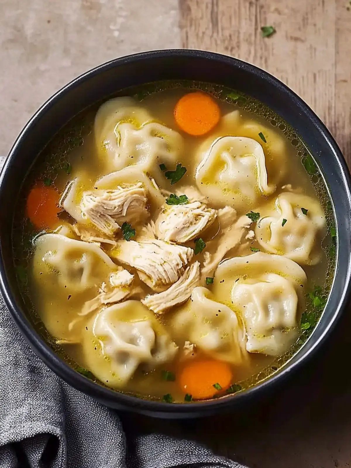 Chicken Noodle Dumpling Soup