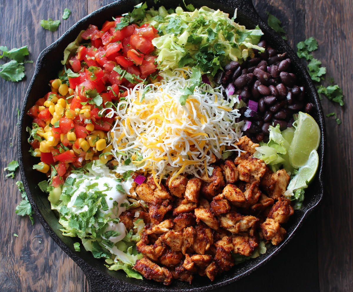 One Pan Chicken Burrito Bowl (Delicious &amp; Easy)