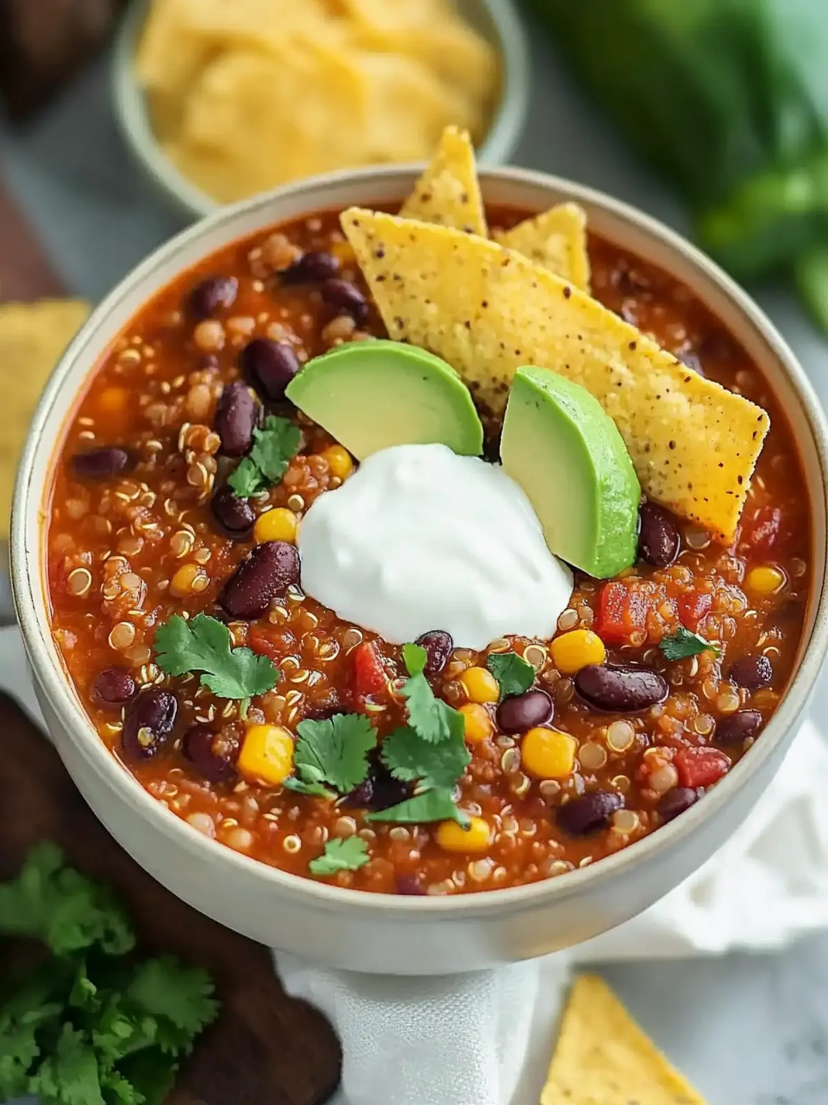 Crockpot Lentil and Quinoa Chili
