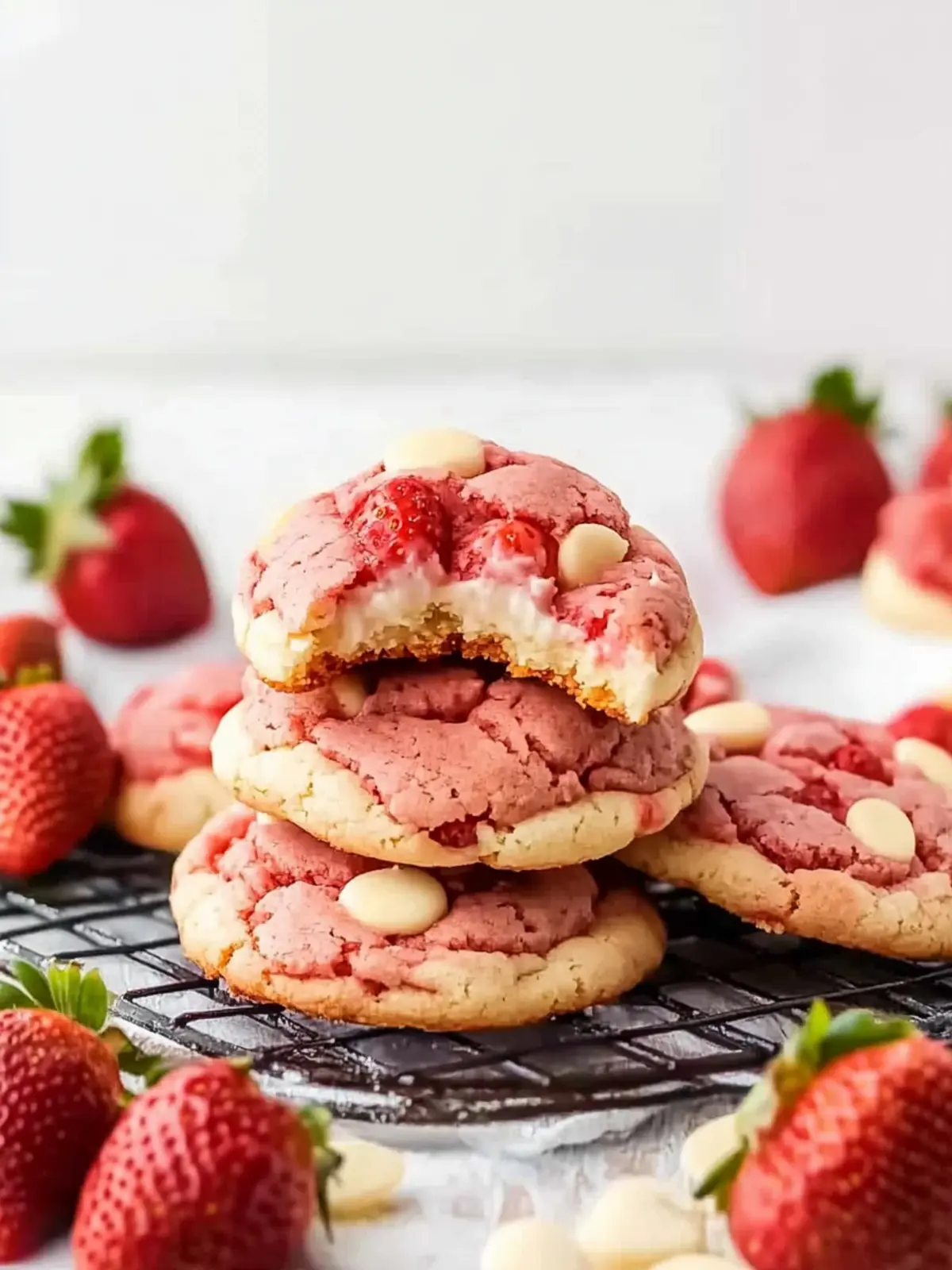 Creamy Strawberry Cheesecake Cookies