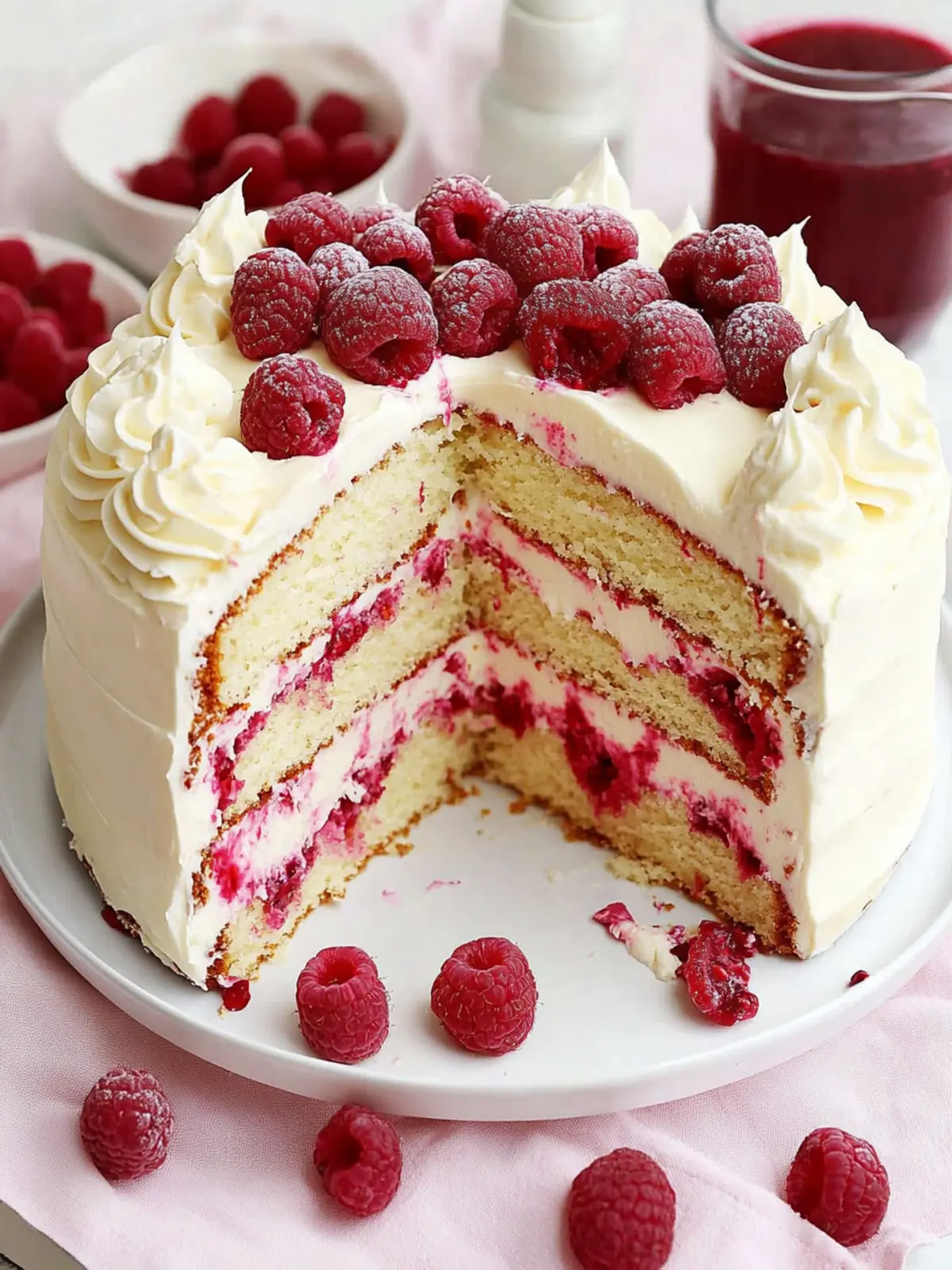 White Chocolate Raspberry Dream Cake