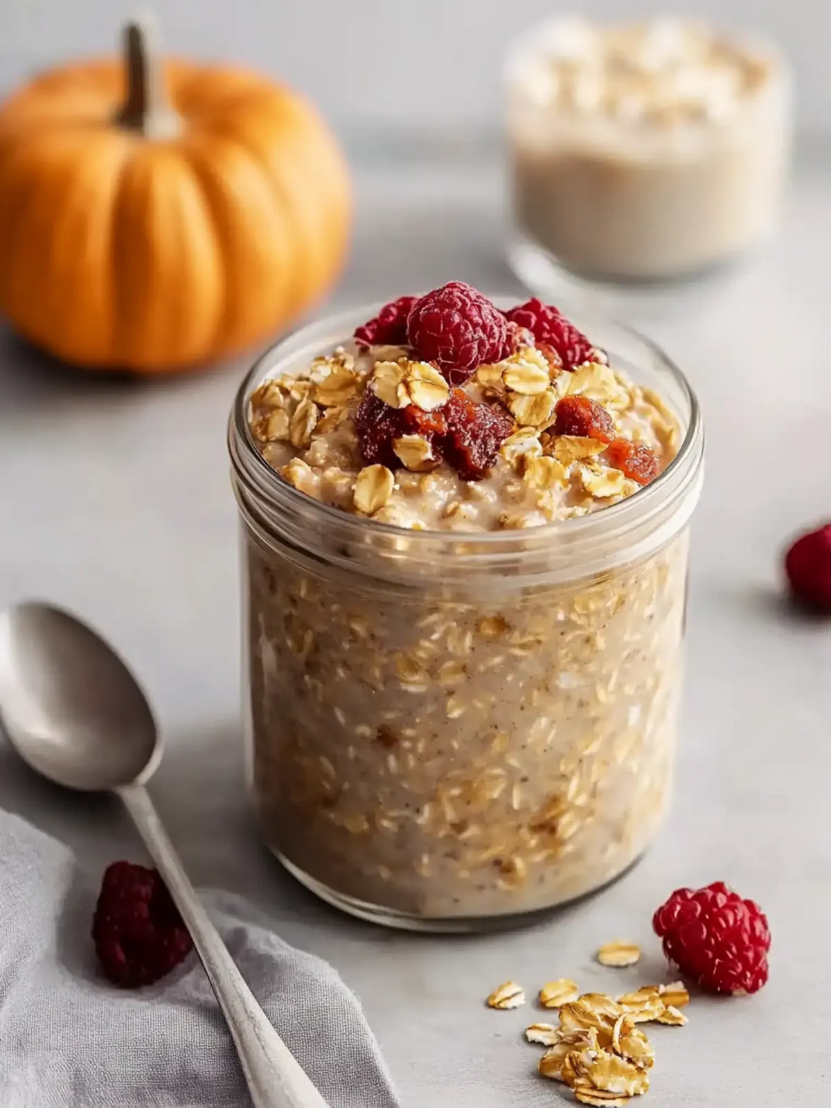 Creamy High Protein Pumpkin Overnight Oats