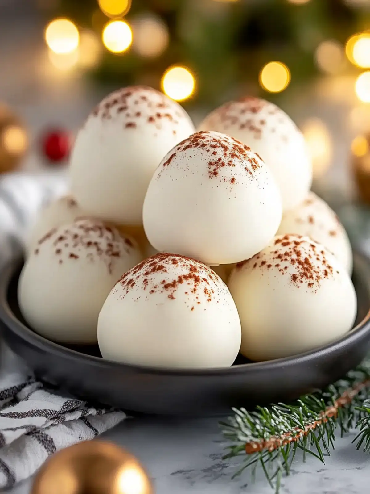 Sweet Eggnog Truffles