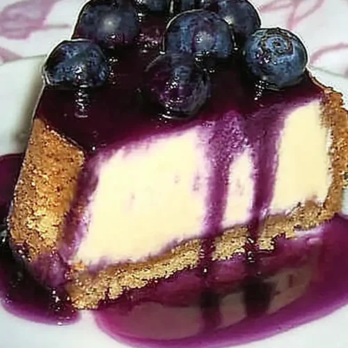 White Chocolate Blueberry Cheesecake