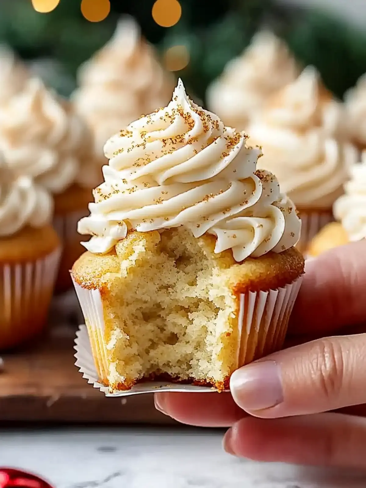 Delicious Eggnog Cupcakes