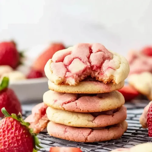 Creamy Strawberry Cheesecake Cookies