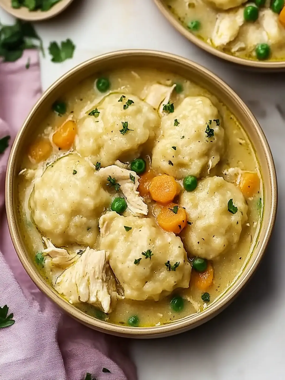 Warm Crockpot Chicken and Dumplings