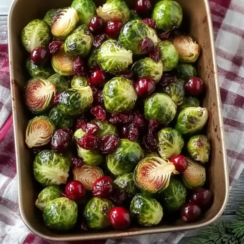 Roasted Brussels Sprouts with Cranberries