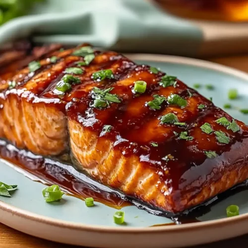 Baked Bourbon Glazed Salmon