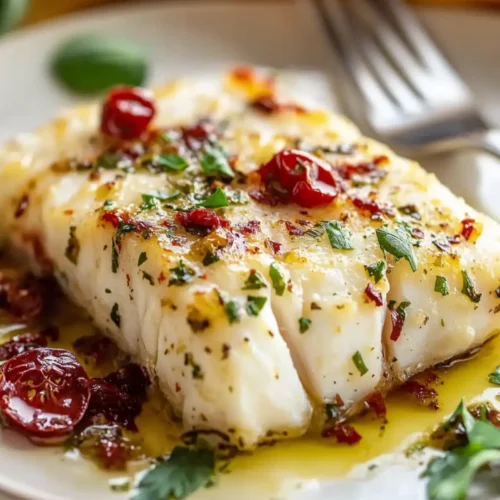 Tender Mediterranean Baked Halibut