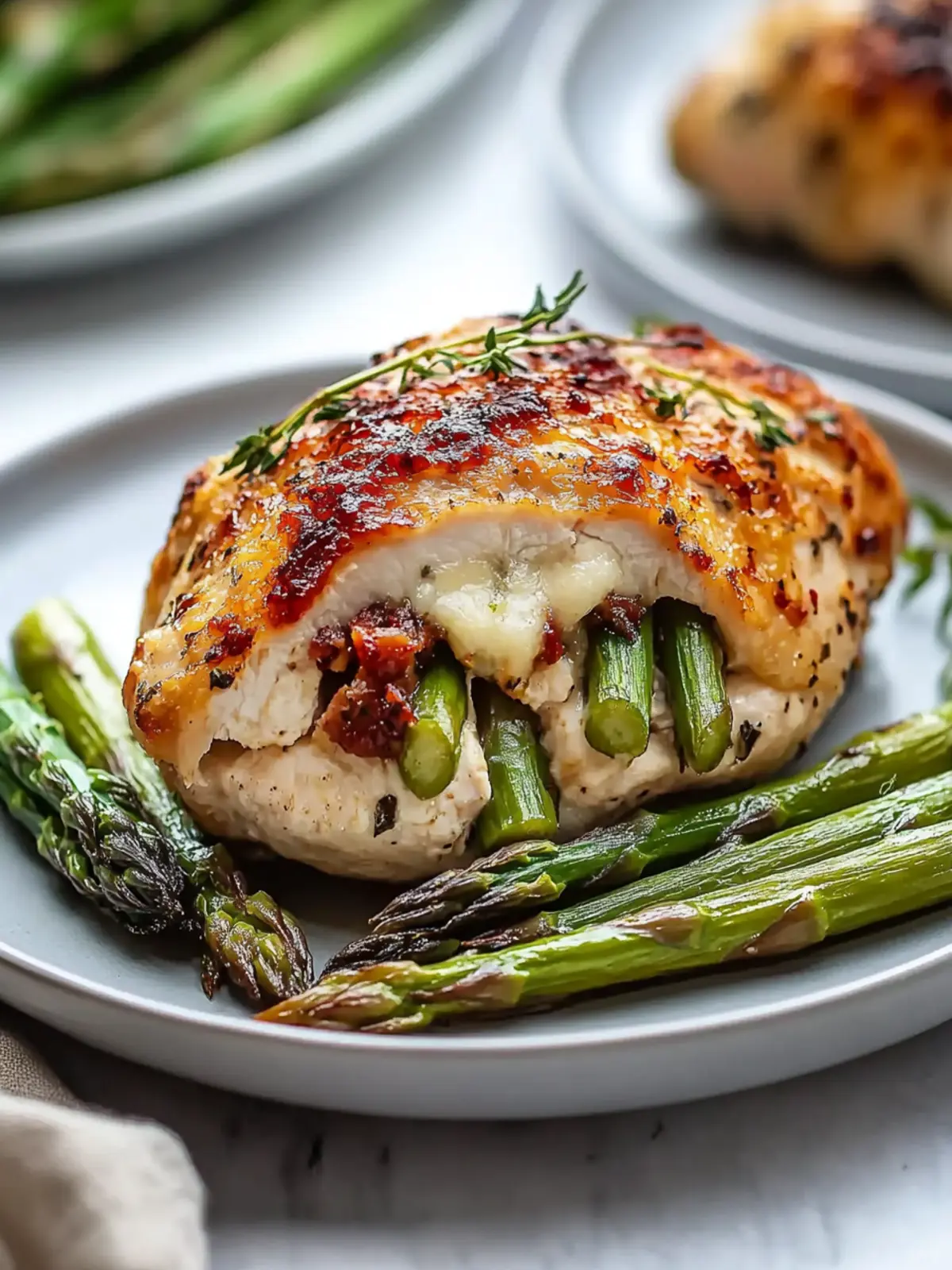 Stuffed Chicken Breast with Asparagus