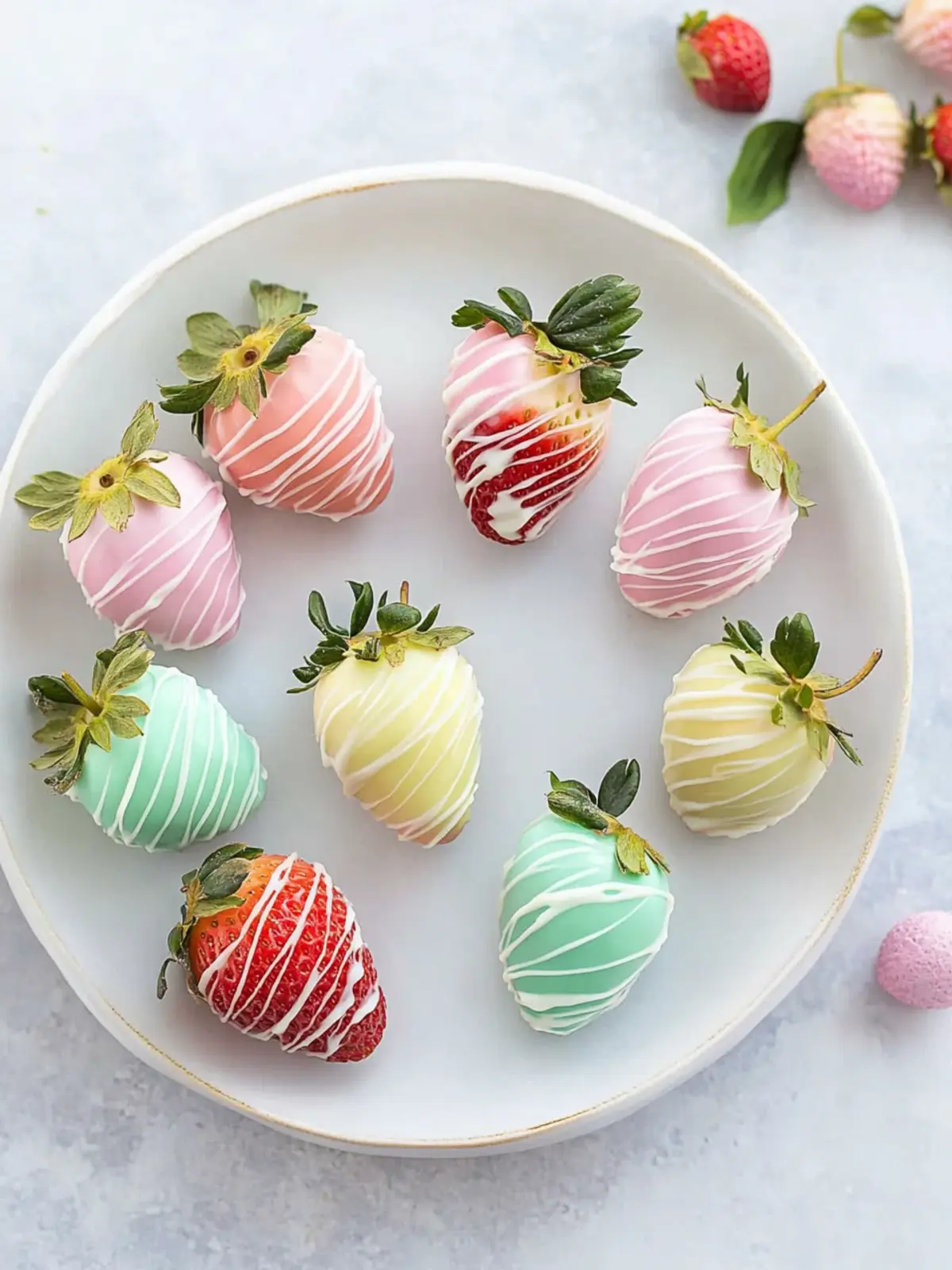 easter chocolate covered strawberries