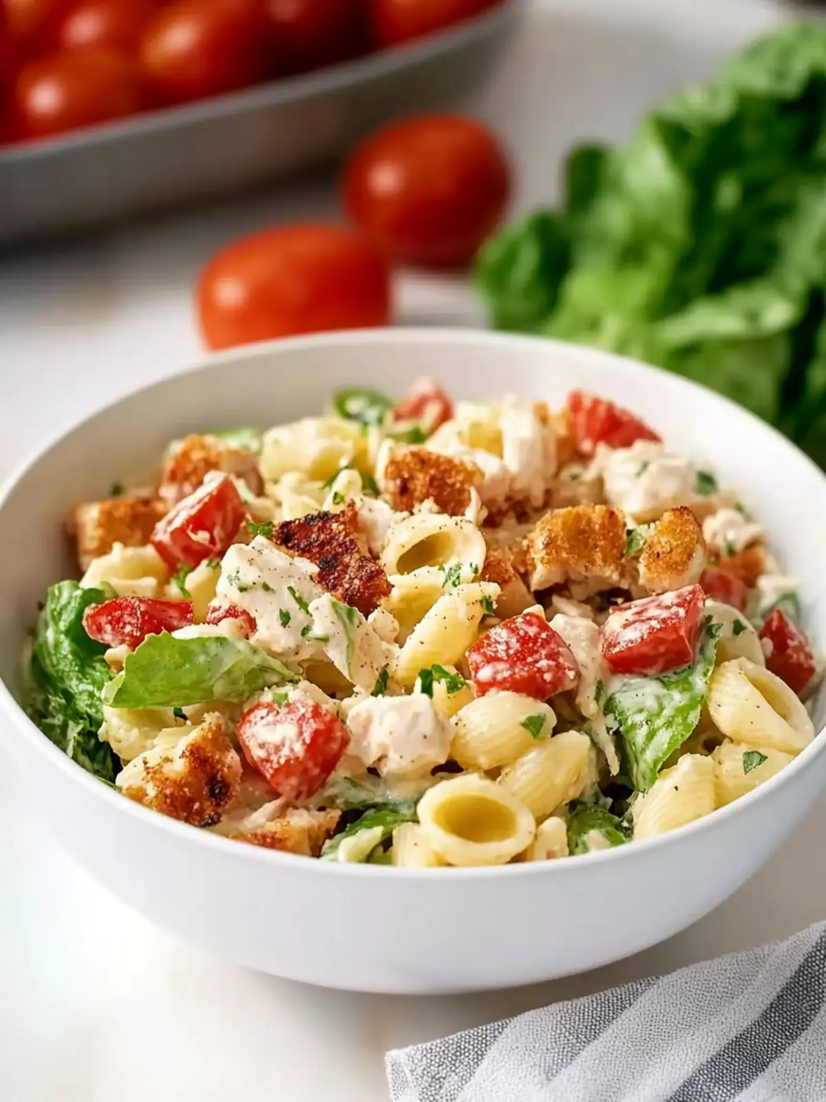 Tasty Chicken Ranch BLT Pasta Salad