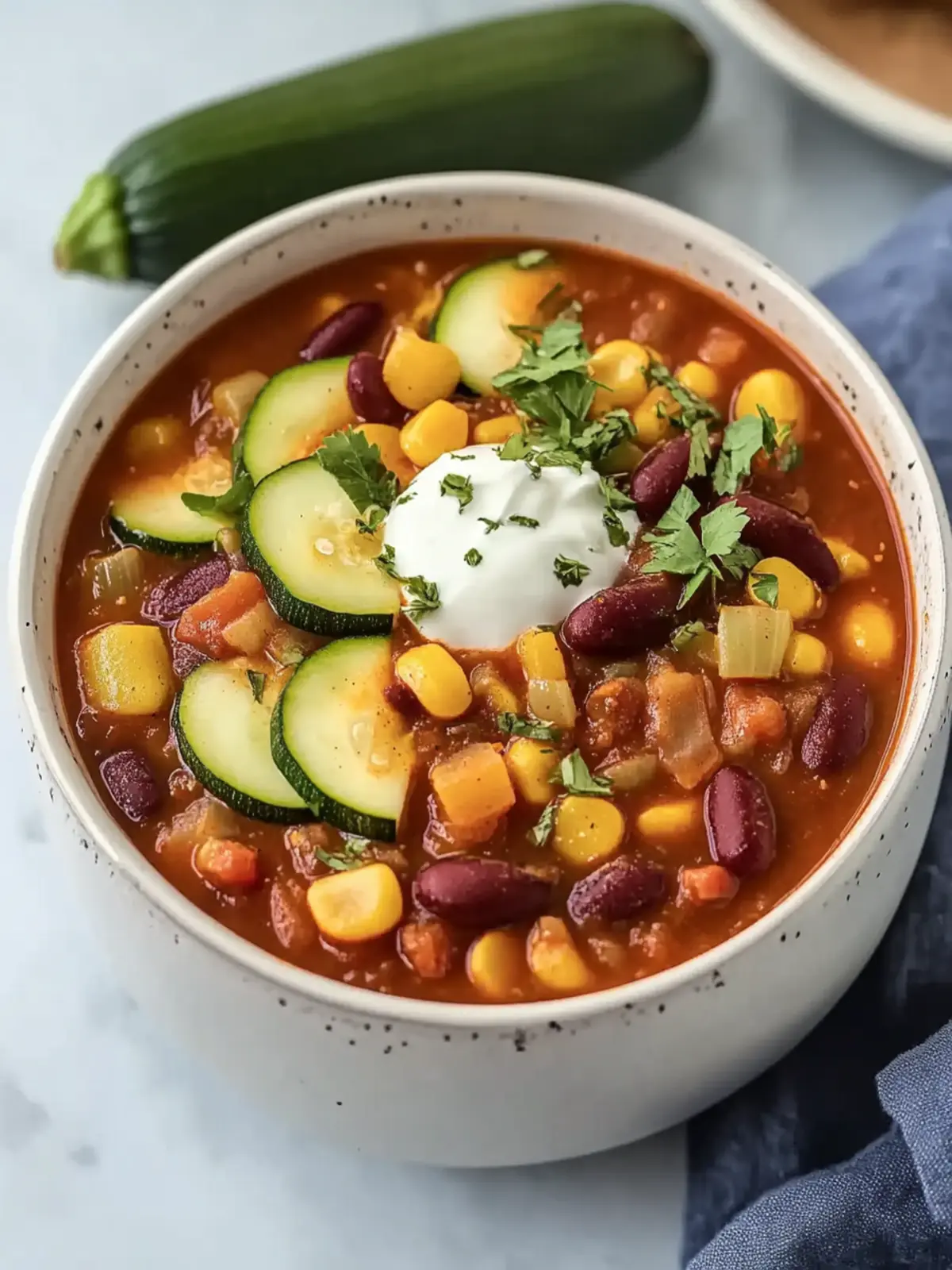 Chunky Crockpot Zucchini Chili