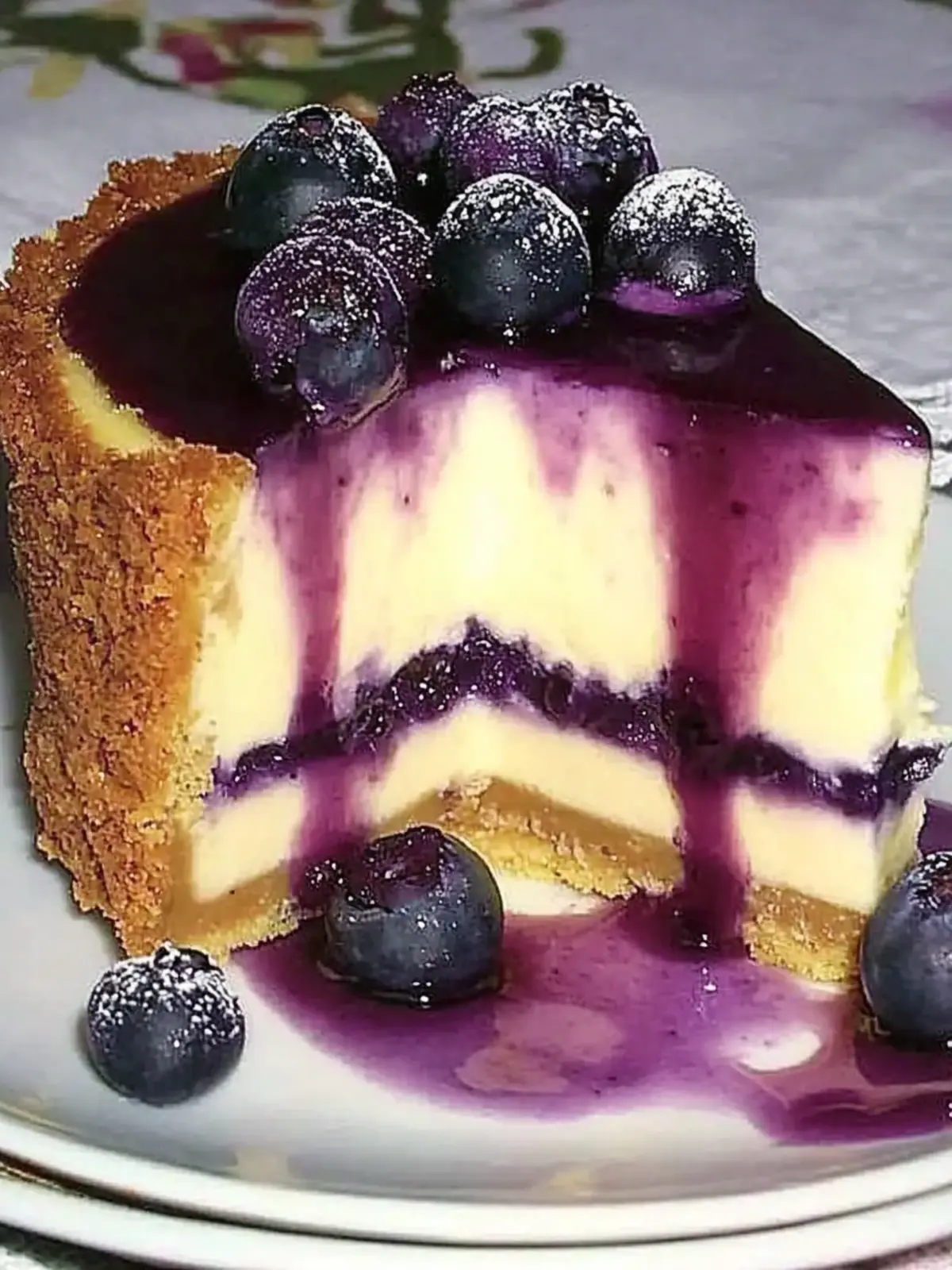 White Chocolate Blueberry Cheesecake