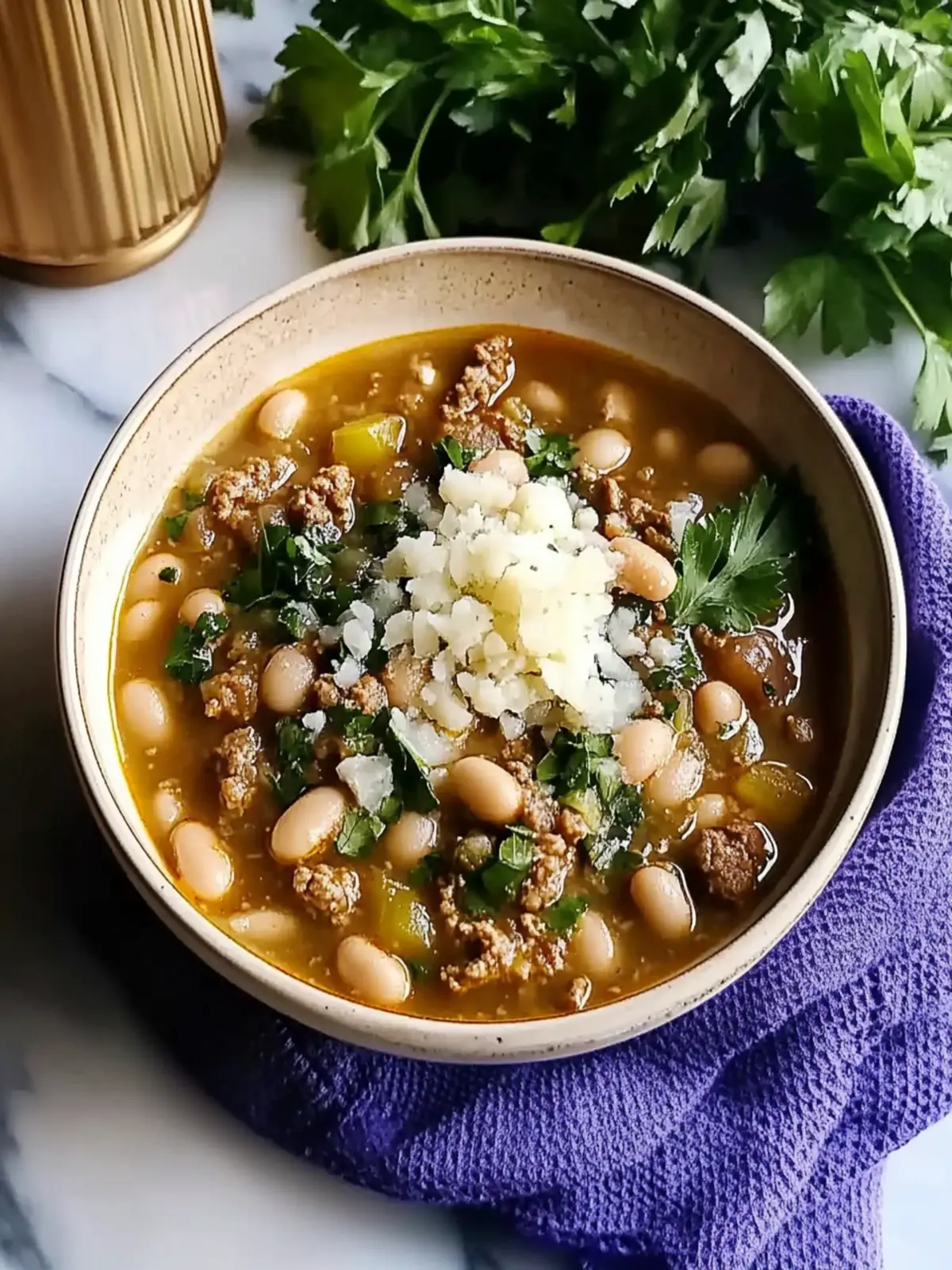 Classic White Bean Beef Chili