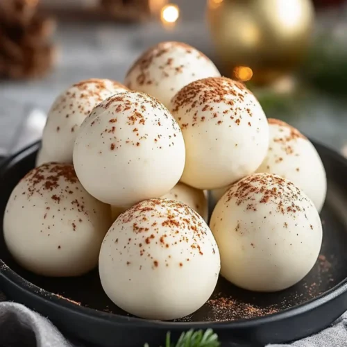 Sweet Eggnog Truffles