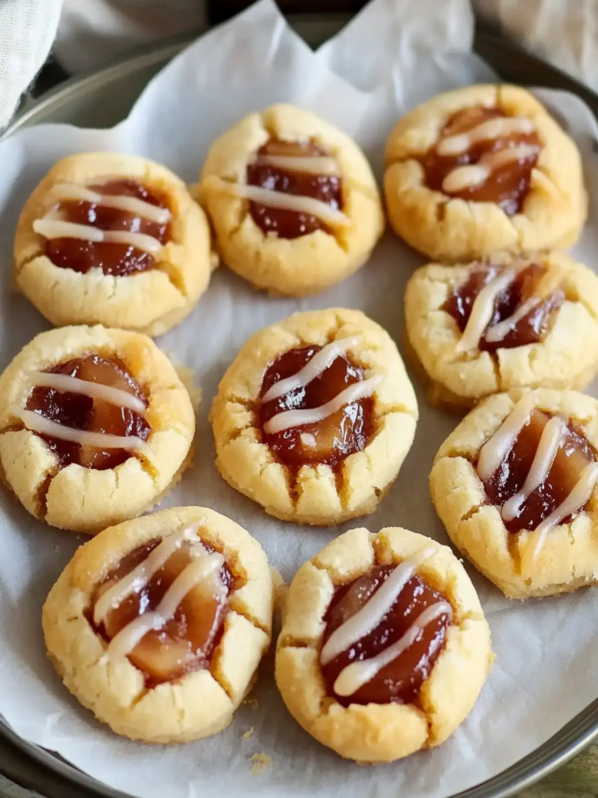 Homemade Apple Butter Thumbprint Cookies