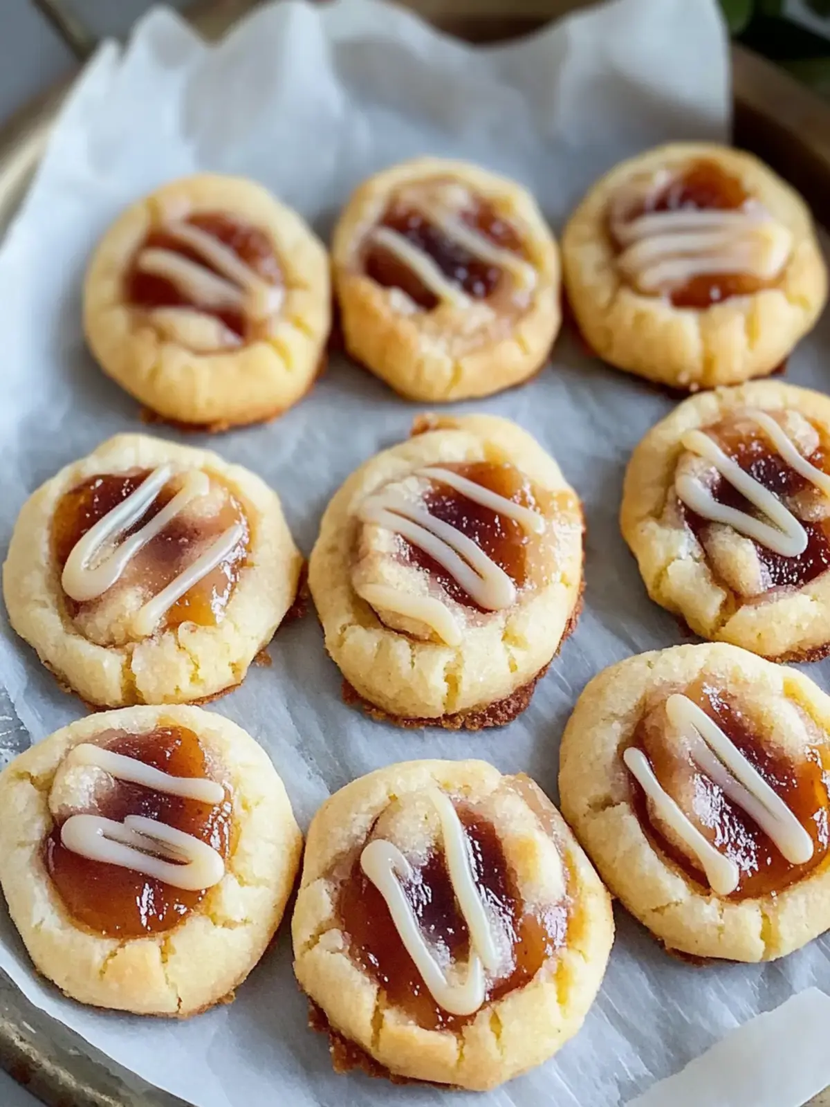 Homemade Apple Butter Thumbprint Cookies