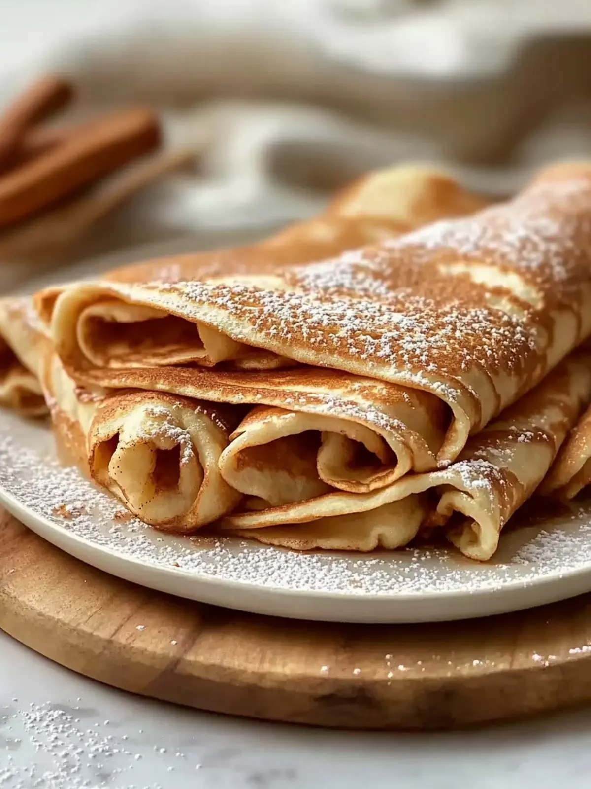 Fluffy High Protein Cinnamon Crepes