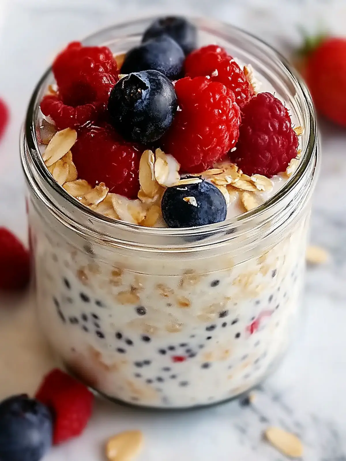 Filling High Protein Overnight Oats