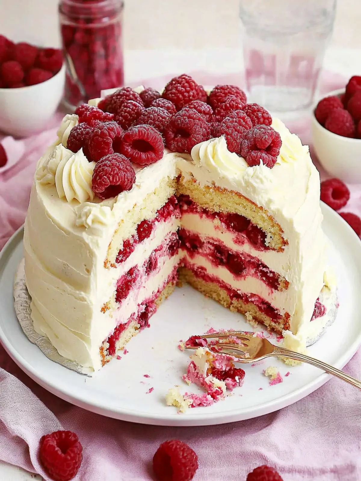 White Chocolate Raspberry Dream Cake