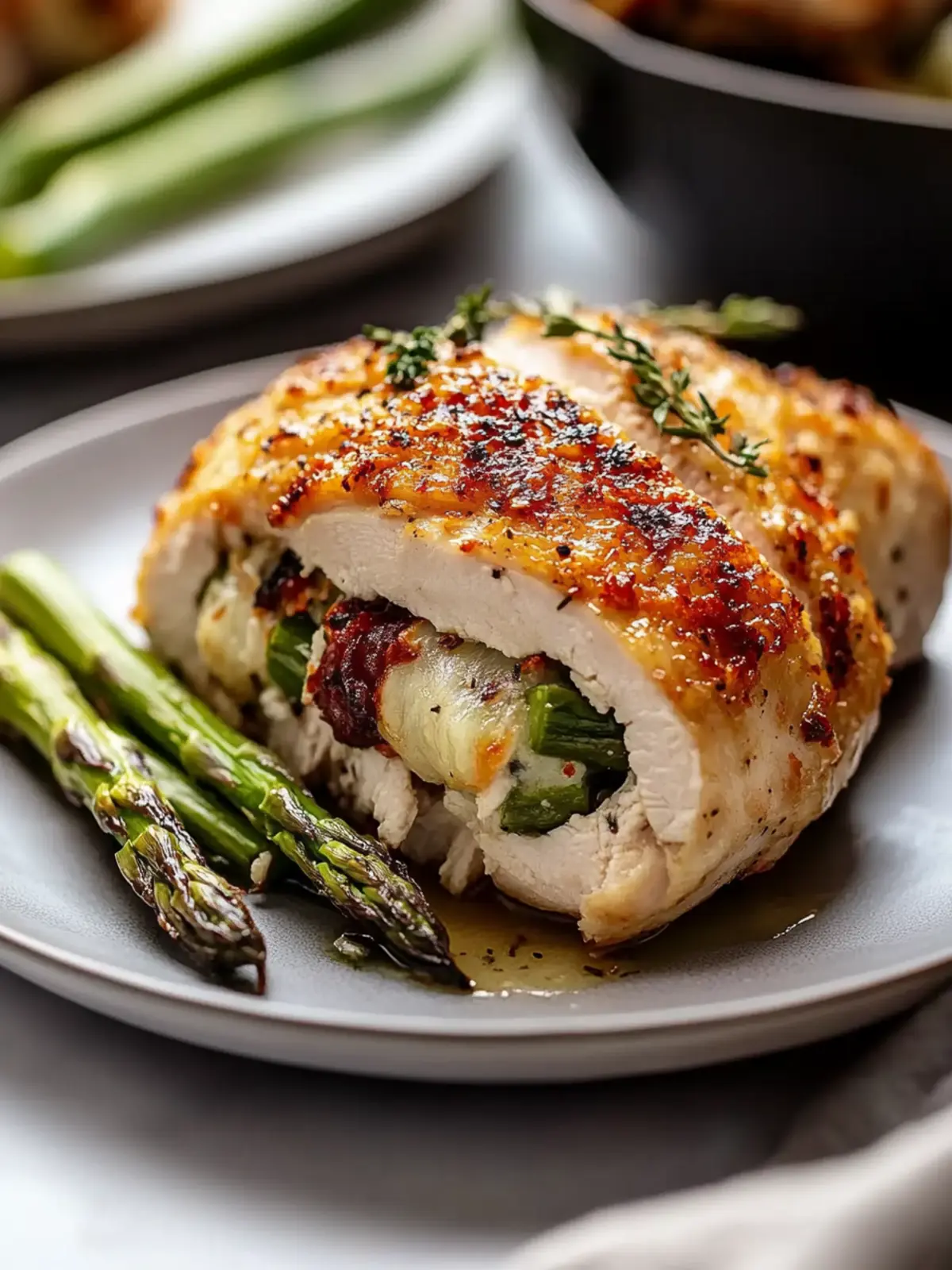 Stuffed Chicken Breast with Asparagus