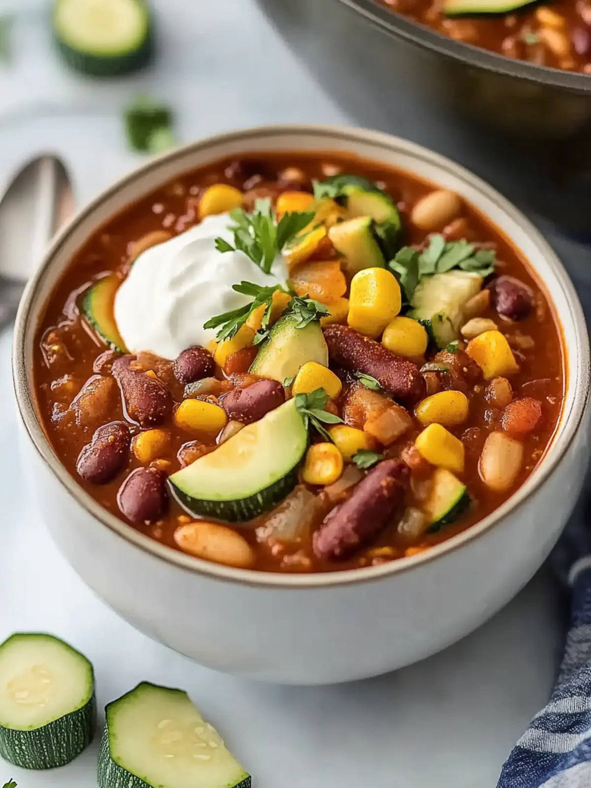 Chunky Crockpot Zucchini Chili