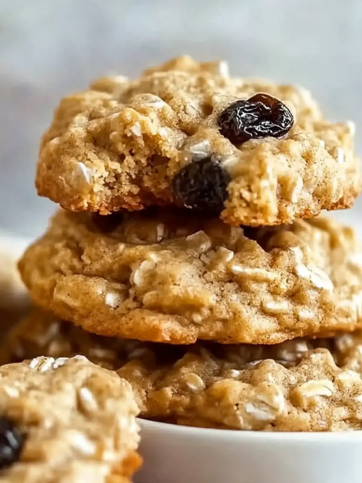 Chunky Peanut Butter Oatmeal Raisin Cookies