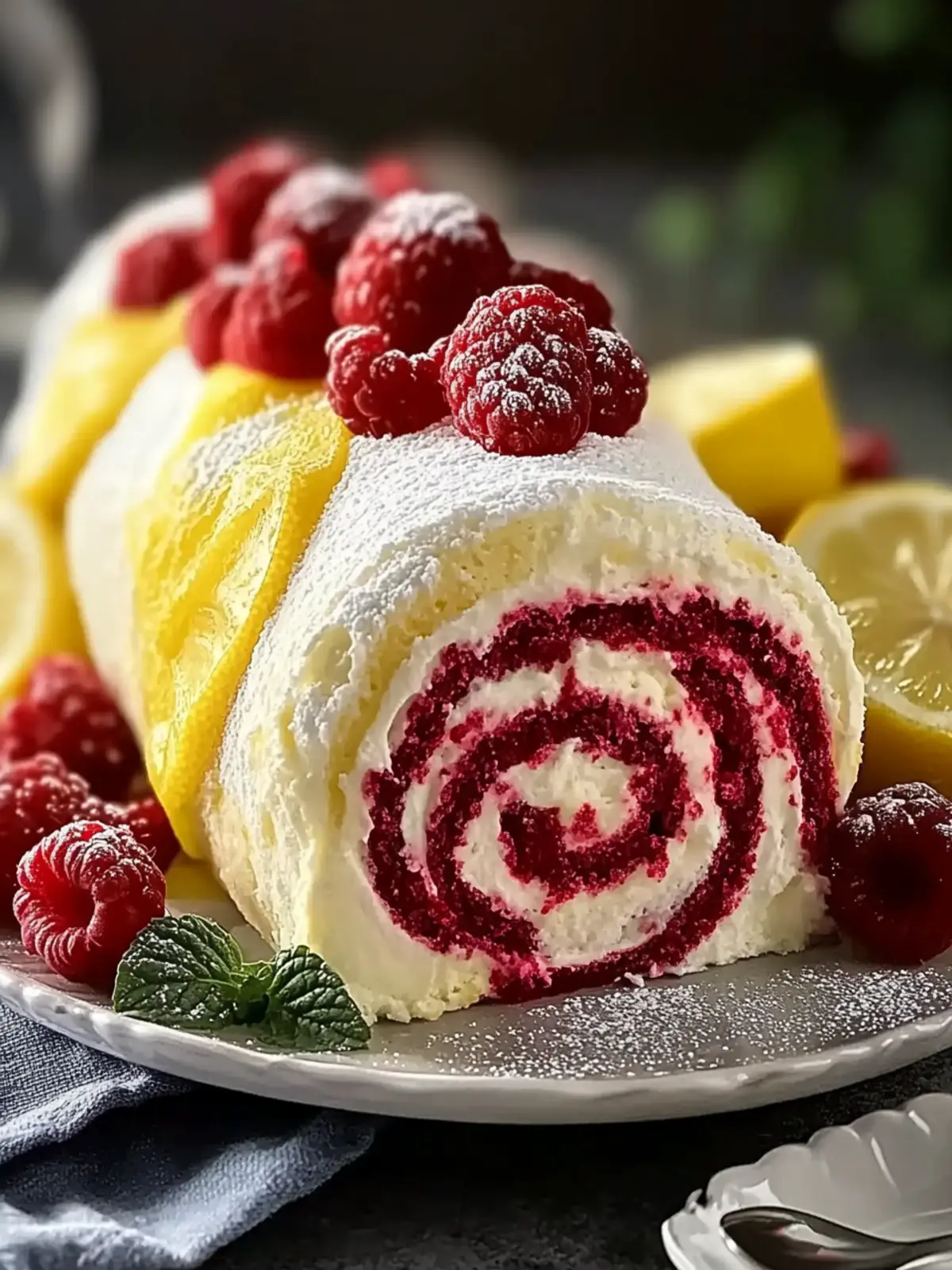 Lemon Raspberry Velvet Roll Cake That'll Wow Your Guests | Delicio ...