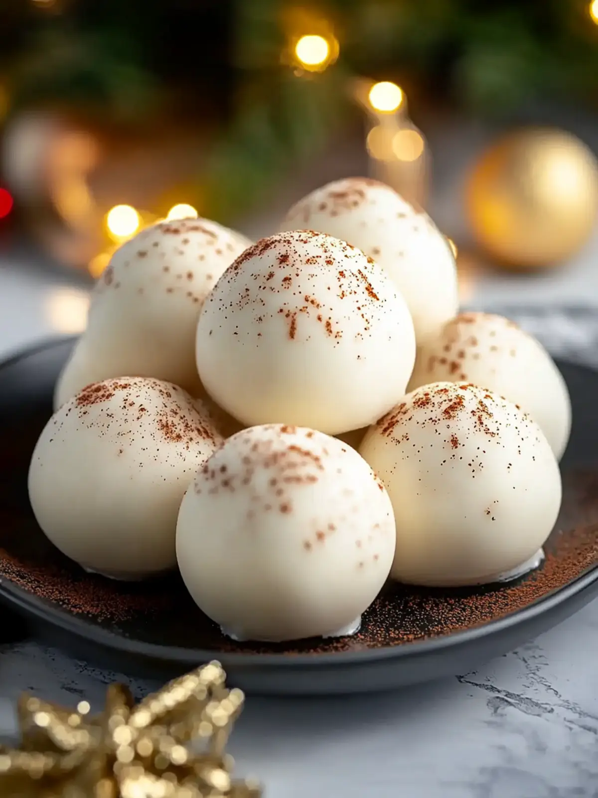 Sweet Eggnog Truffles