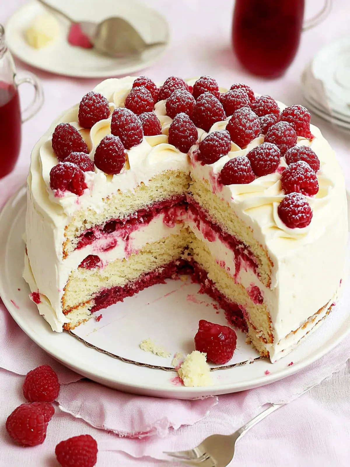 White Chocolate Raspberry Dream Cake