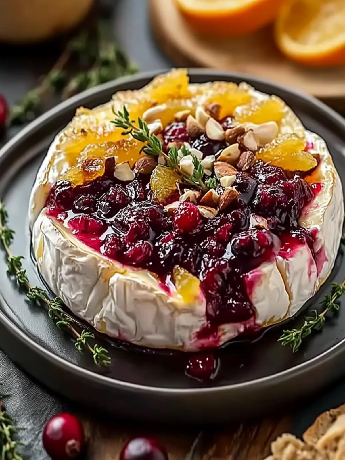 Cranberry Orange Baked Brie