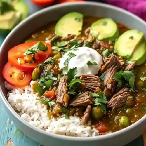 Simple Crockpot Beef Chili Verde