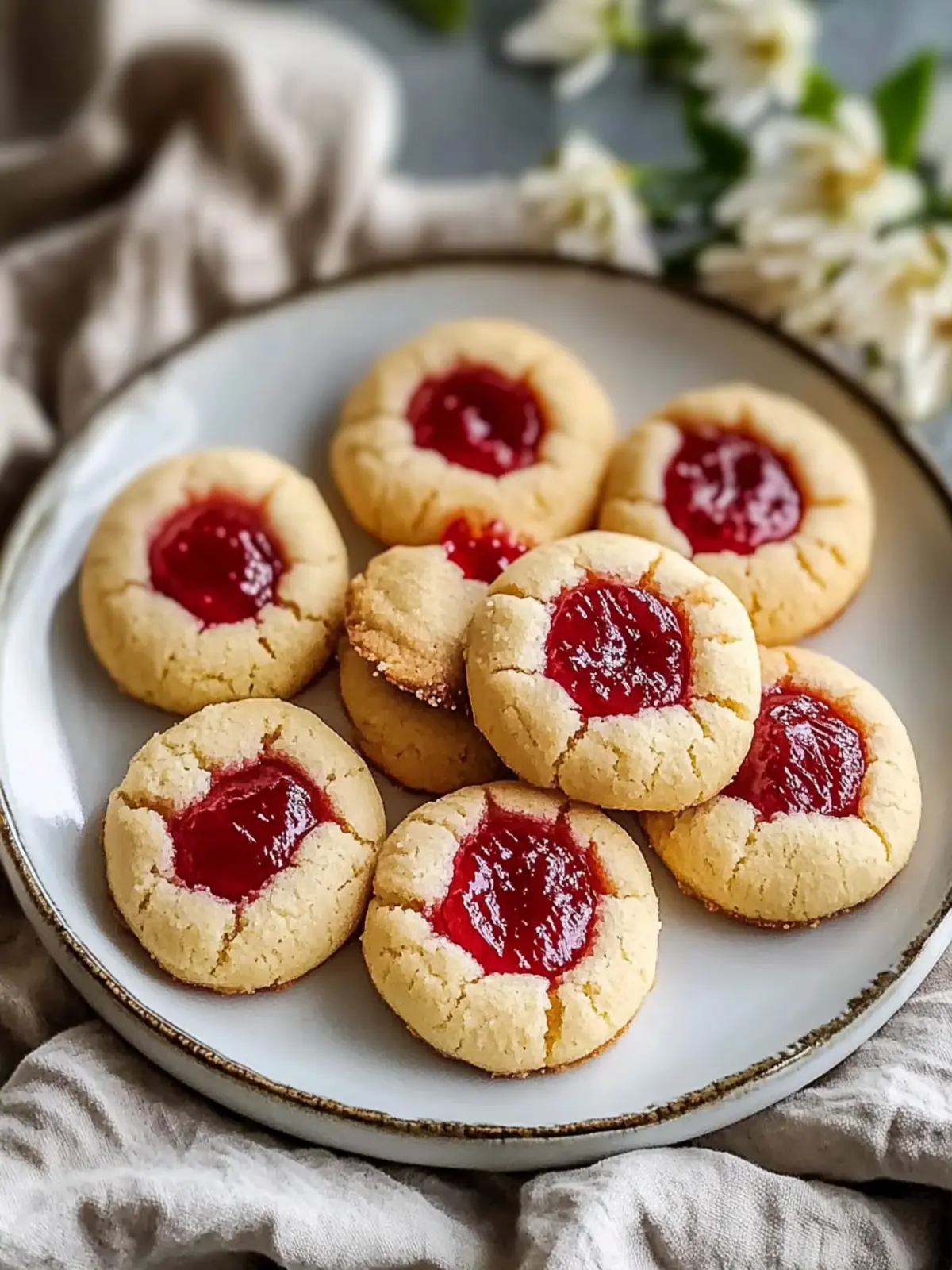 Almond Flour Thumbprint Cookies