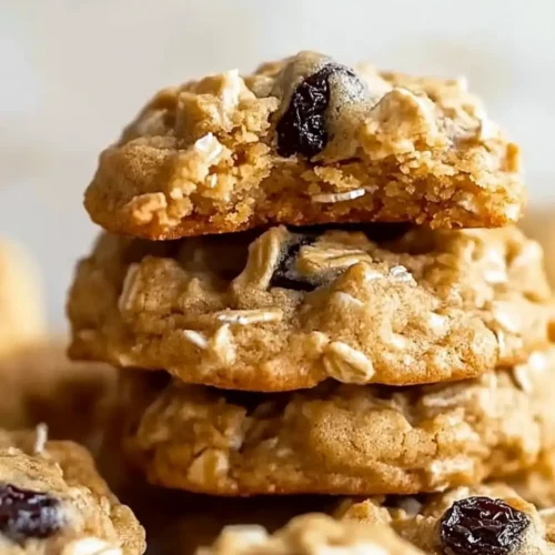 Chunky Peanut Butter Oatmeal Raisin Cookies