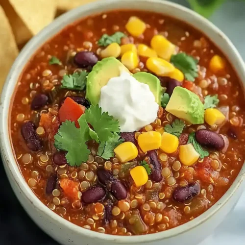 Crockpot Lentil and Quinoa Chili