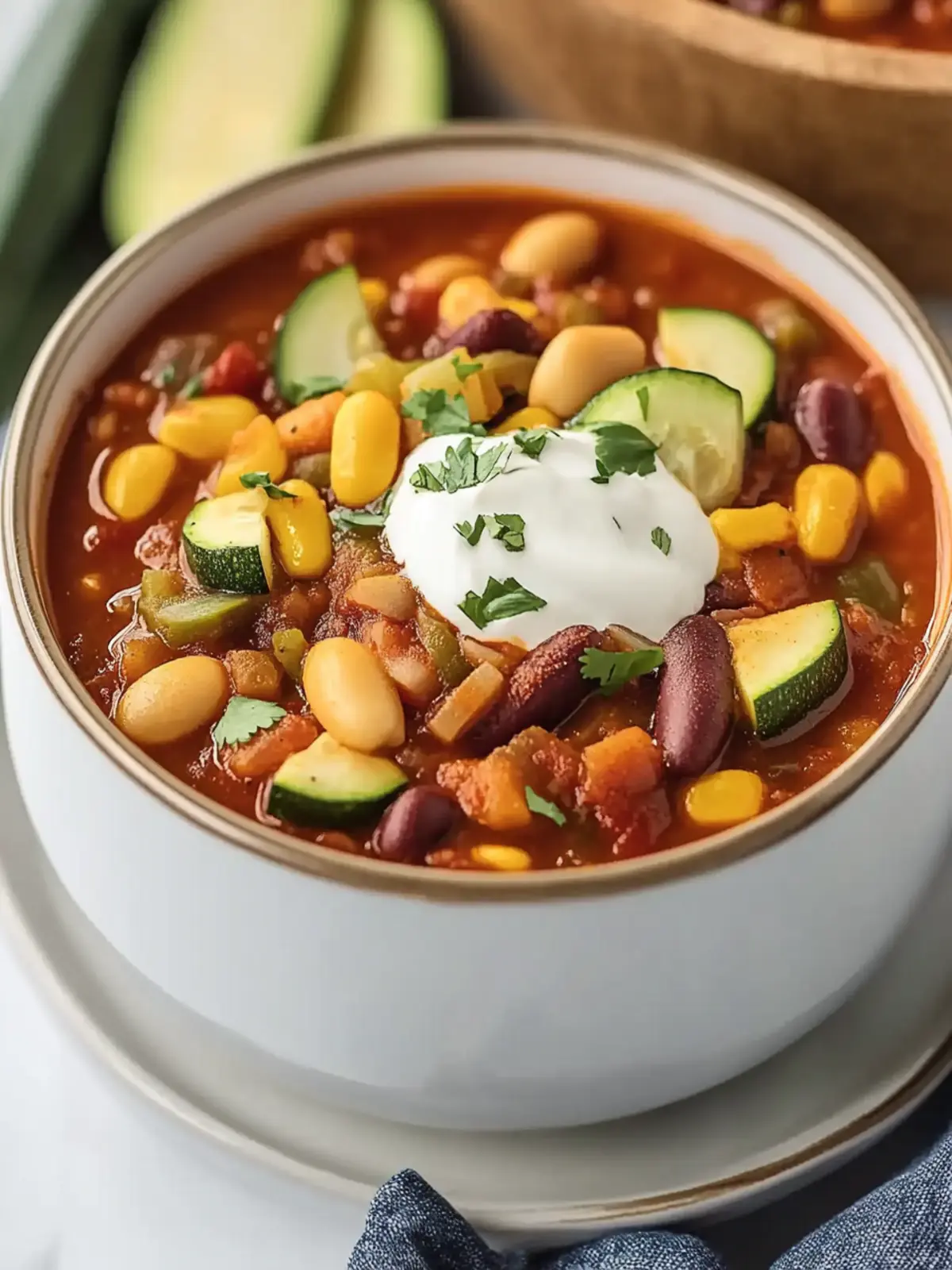 Chunky Crockpot Zucchini Chili